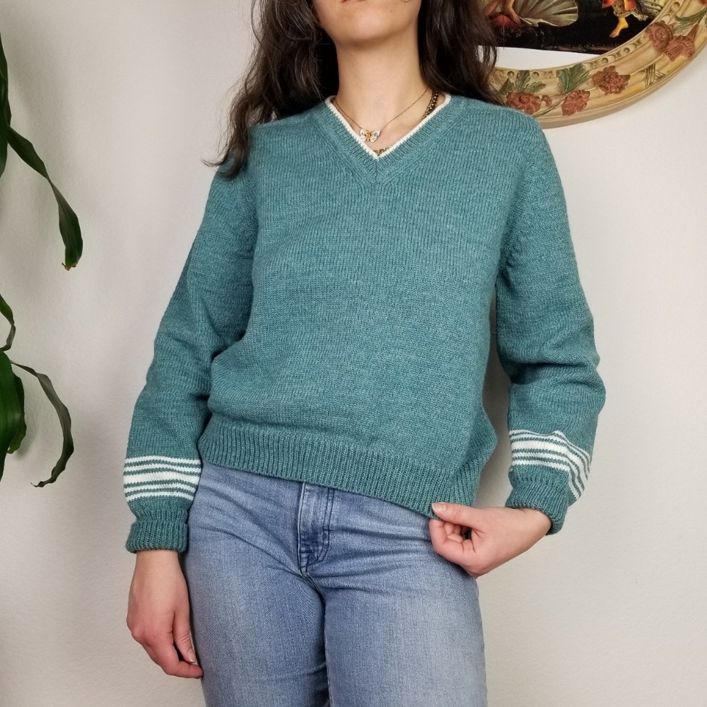 Vintage Handknit Tennis Sweater